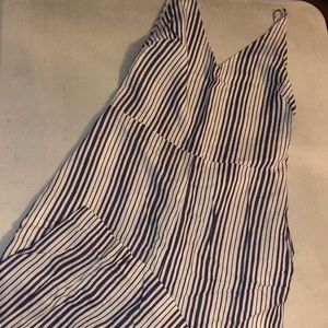 Striped jumpsuit, open back